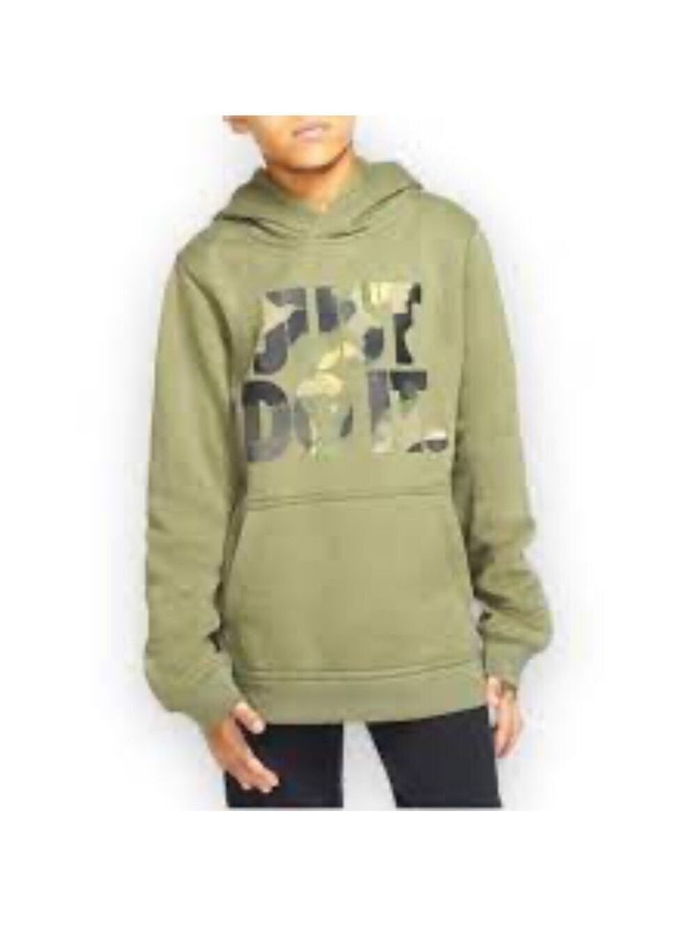 Nike Big Kids "JUST DO IT" Camouflage Pullover Hoodie